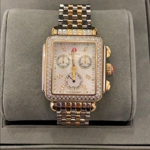 MICHELE Deco Diamond Chronograph Watch 33mm